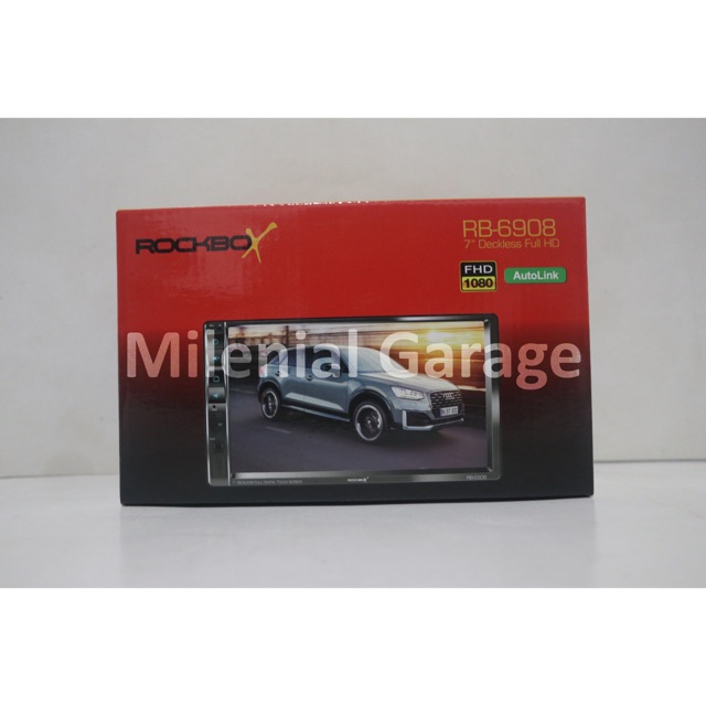 Headunit Deckless RockBox RB-6908 RB6908 7 inch Bluetooth Mirrorlink TV Head Unit Tape Mobil