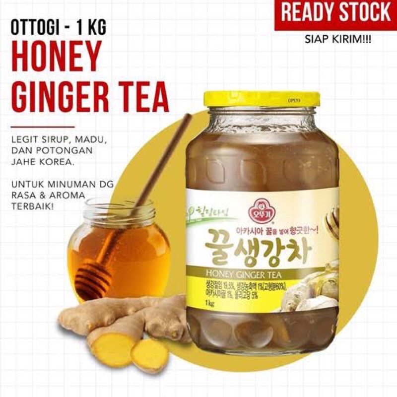 Jual OTTOGI HONEY GINGER TEA 1kg + Ekstra Bubble Warp Shopee Indonesia