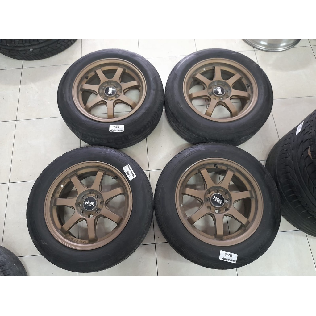 velg mobil bekas hsr tokyo ring 15 & ban 185/65 cocok untuk avanza, xenia, livina, jazz, yaris, mobi