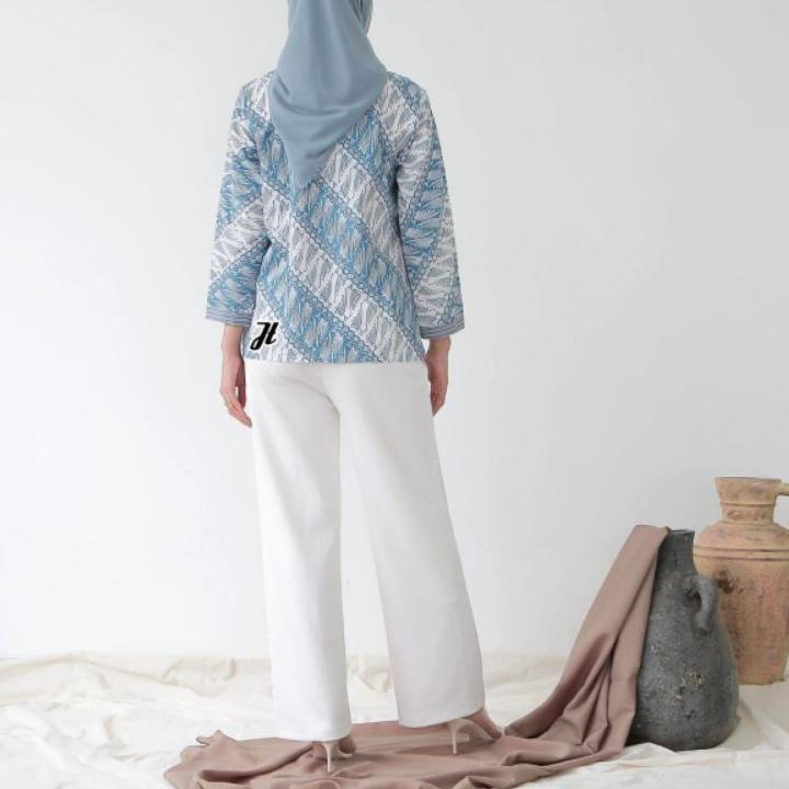 Harga Murah.. BATIK WANITA - BAJU BATIK WANITA - ATASAN BATIK WANITA - SERAGAM BATIK WANITA KODE 212
