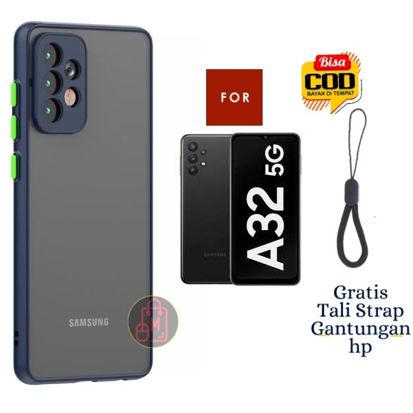 CASE SAMSUNG A32 5G silikon case Protecktor Camera 2 tone doft with oil casing bumper CASE MATTE fre