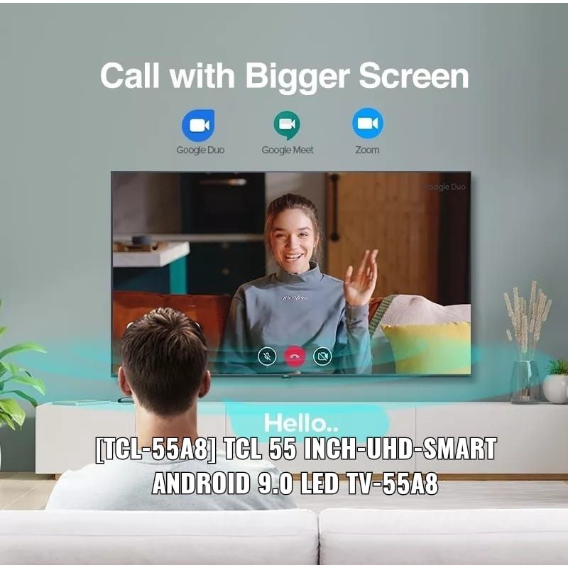 [TCL-55A8] LEDTV TCL 55 INCH-UHD-SMARTV-ANDROID 9.0 LED TV-55A8