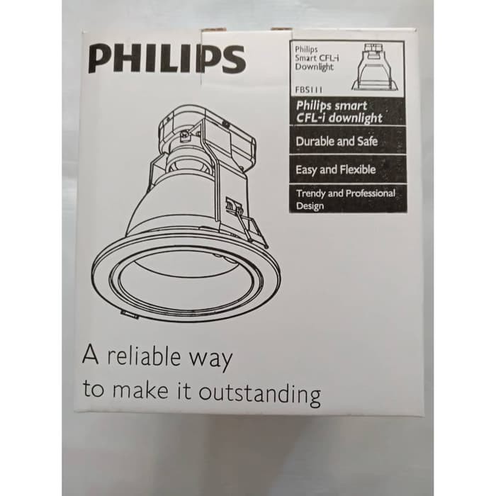 Kap Downlight Philips 4 "In Inch FBS 111 White/Putih Rumah Lampu 4Inch