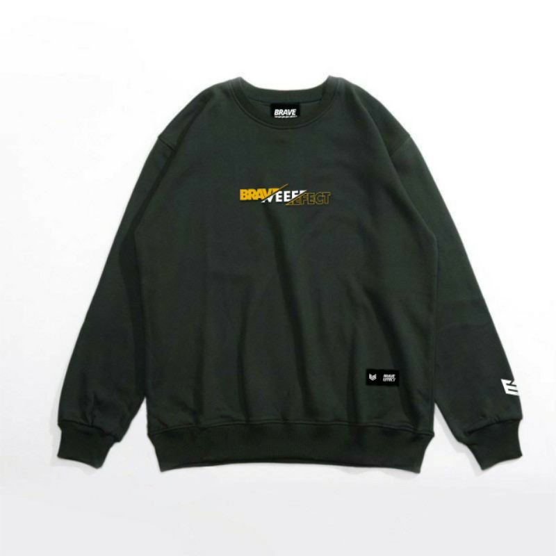 Sweater Crewneck NEW BRAVEEFFECT-AMNESIA BORDIR PRIA WANITA Original Premium Distro [Bisa Cod]