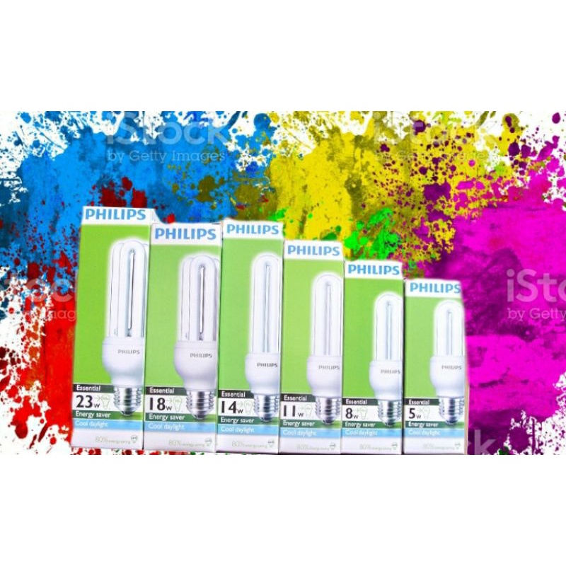 lampu philips essential - lampu Led philips essential putih/kuning- lampu led putih kuning 5-811-14-
