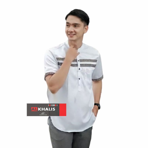 Baju Koko Kurta Dewasa Lengan Pendek Baju Koko metaverse terviral Alkhalis