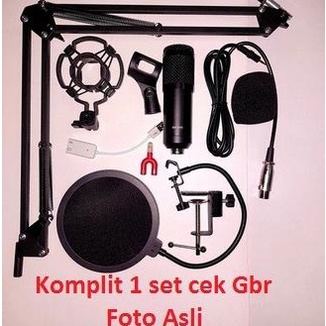 Paket recording smule youtube mic condenser BM800 Original Full Set