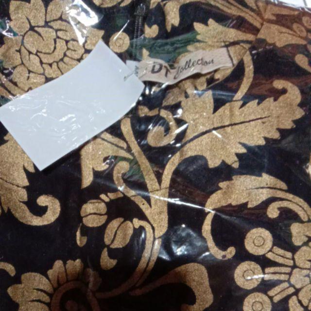 Tunik Batik Prada Hitam Gold Simple