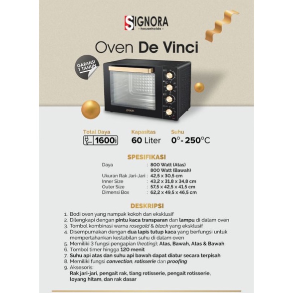 SIGNORA - Oven De Vinci