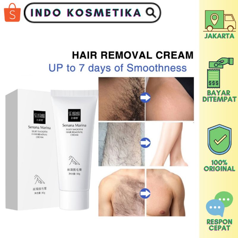 (FREE SPATULA) SENANA HAIR REMOVAL CREAM PENGHILANG BULU PERONTOK BULU DEPILATORY CREAM