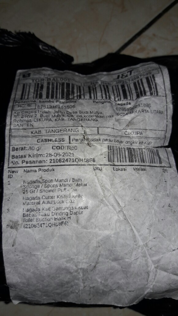 Nagada Spon Mandi / Bath Sponge / Spons Mandi Mekar 15 Gr / Shower Puff - 2w