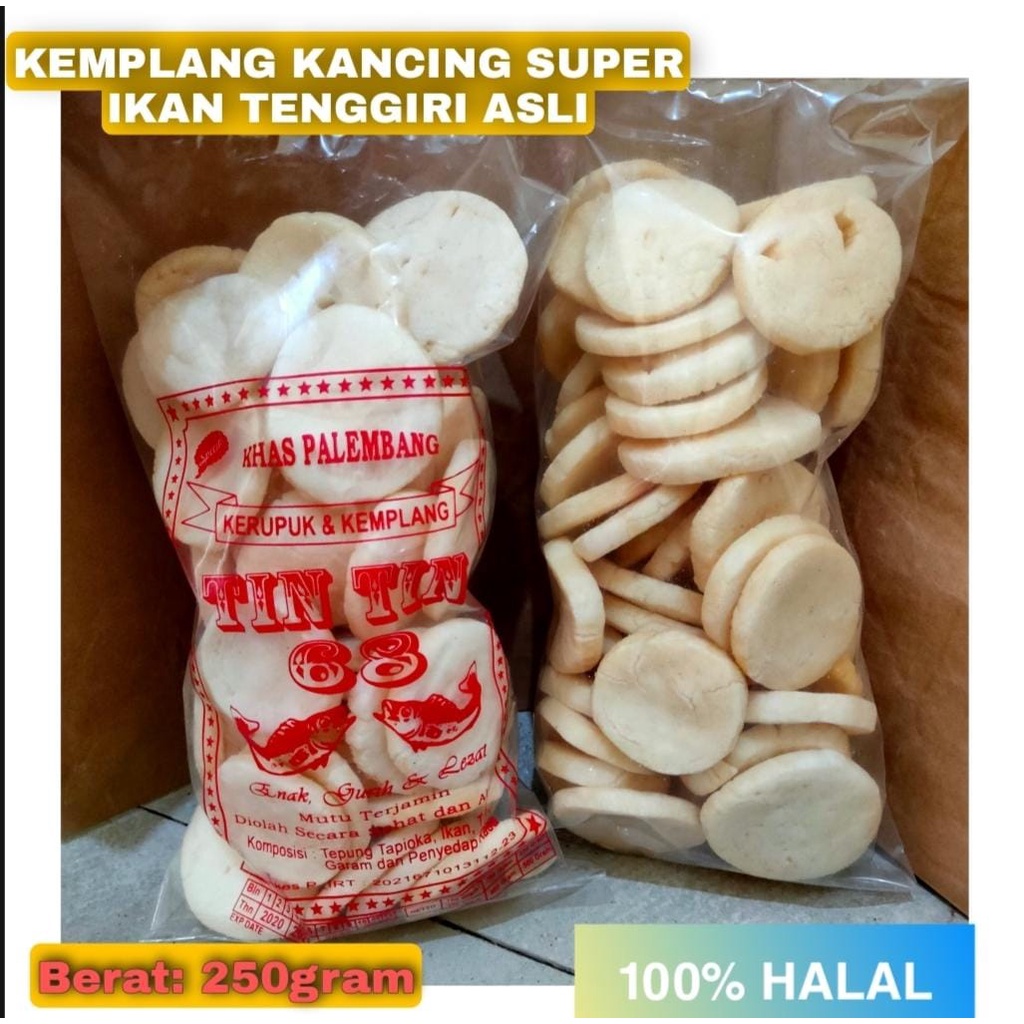 

Kemplang / Kerupuk Goreng Kancing Super Ikan Tenggiri No.1 Makanan khas palembang 100% Halal