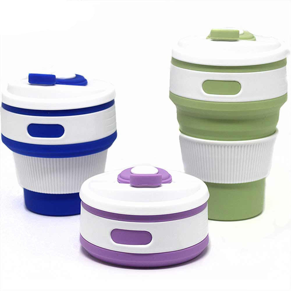 Gelas Lipat Tumbler Cup Silicone Multifungsi  / Collapsible Foldable Coffee Cup 550 ML