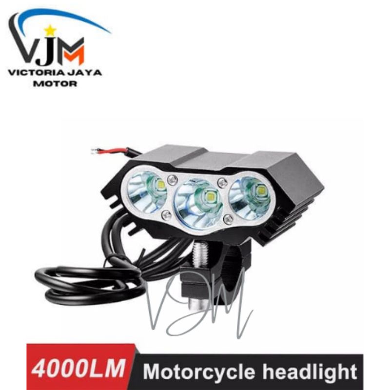 LAMPU LED 3 MATA OWL STROBO PUTIH HIGH QUALITY 12-36 V