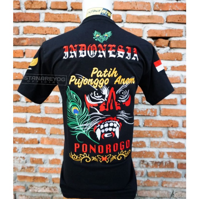 KAOS BUJANGGANONG / KAOS GANONG / KAOS GAMBAR GANONG / KAOS BORDIR BUJANGGANONG / KAOS REOG