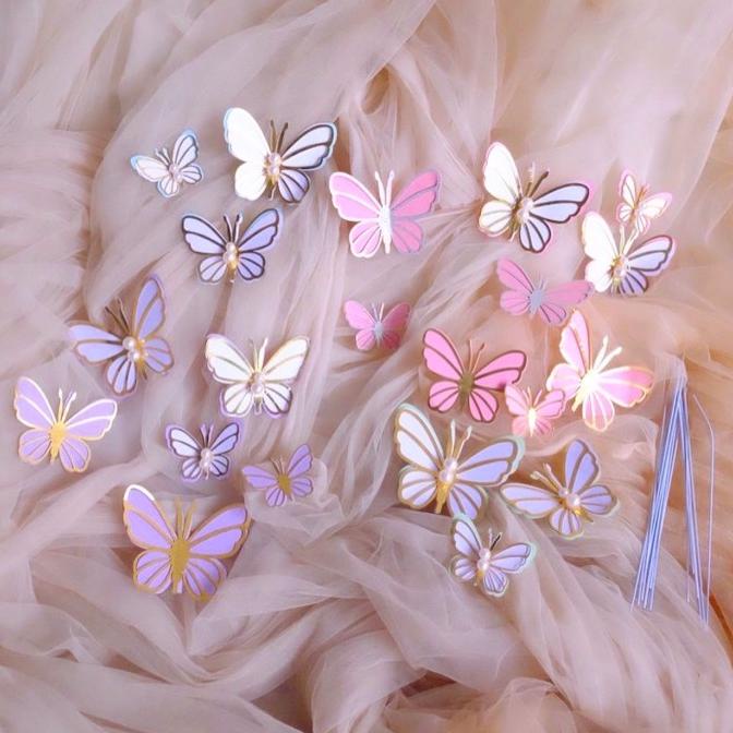 

Set Butterfly Non Edible, free kawat (24 pcs) ---NEW---