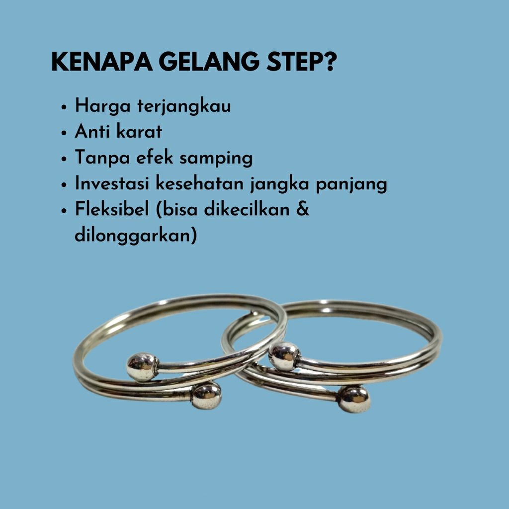 Gelang bayi monel Anti step/Anti kejang/Anti luntur/Anti karat