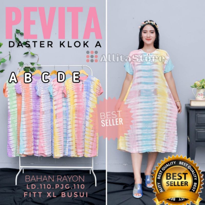 DASTER PEVITA KLOK A / DASTER RAYON / DASTER PENDEK / DASTER MURAH / TIE DYE / DASTER TIE DYE