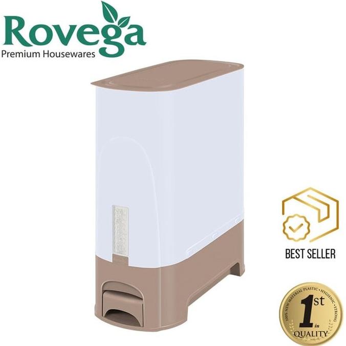 [[COD]] Rovega Rice Wise Dispenser Container Kotak Box Tempat Beras 10 Kg TERJAMIN Kode 74