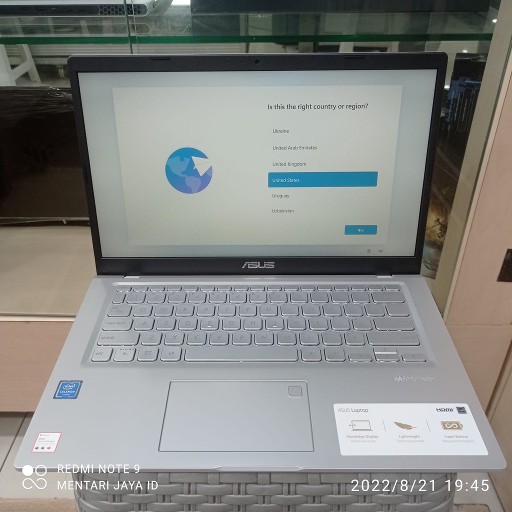 Laptop Baru Murah ASUS VivoBook A416MAO INTEL N4020 8GB 256GB SSD 14 Full HD Win11 OHS