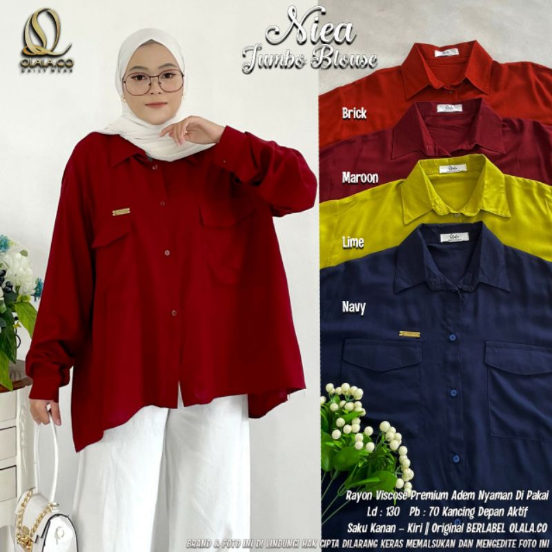 NIEA JUMBO BLOUSE ORI OLALA