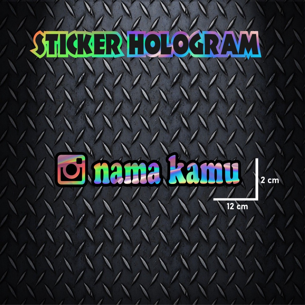 Jual Sticker Cutting Hologram Costum Nama Ig Shopee Indonesia