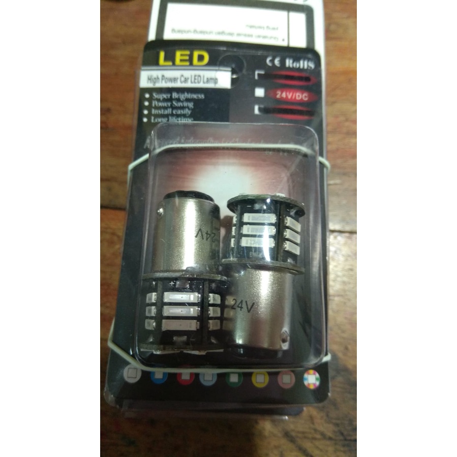 [ 1set ] Lampu Rem Truk Bayonet 1157 Kedip 7020 21LED 24v Merah