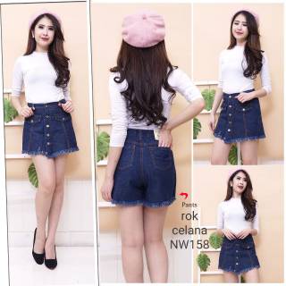  HOT SALE Rok Celana  Jeans Pendek Wanita  3model Model 