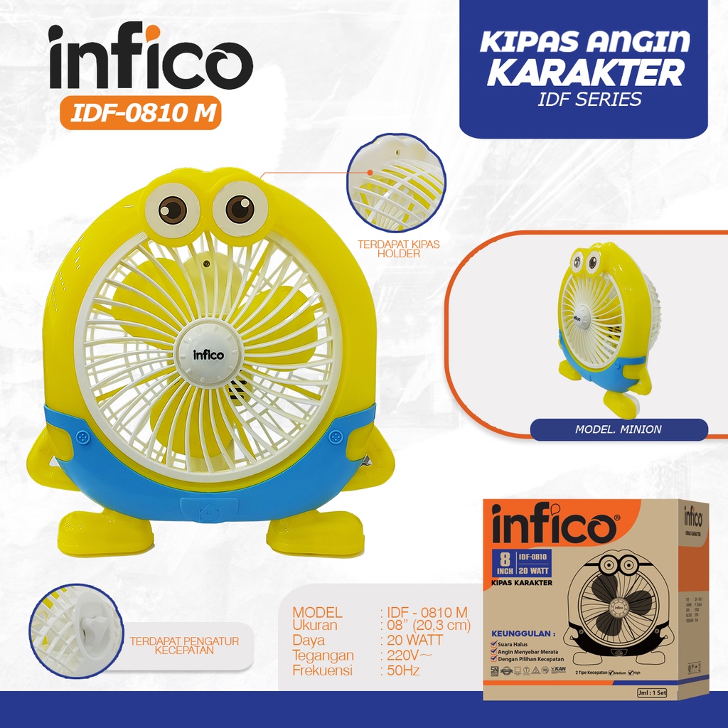 [COD] Kipas Angin Karakter/ Kipas Angin Karakter 10 inci infico FREE ONGKIR +