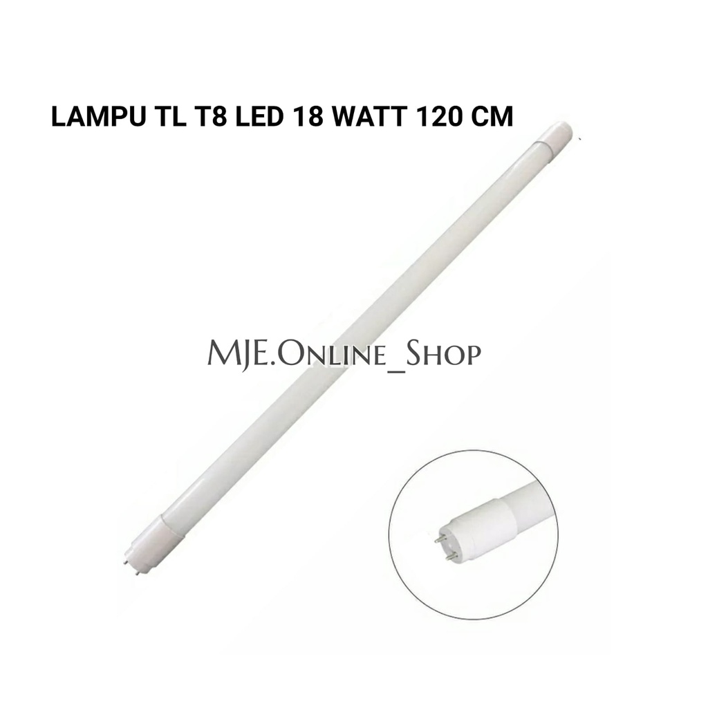 LAMPU TL T8 LED 18 WATT 120 CM GLASS TUBE / LAMPU NEON LED TUBE T8 18W