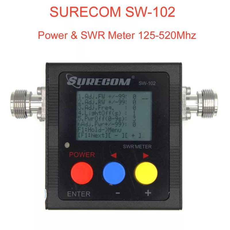 Surecom SW-102 Meter 125-520 MHZ Digital VHF UHF Power &amp; SWR Meter SW102 untuk Dual band radio