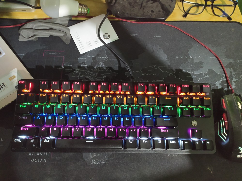 Keyboard Gaming HP GK200 - RGB Blue Switch TKL Mechanical