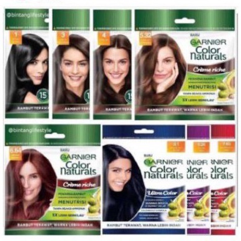 Garnier pewarna rambut set / garnier cat rambut