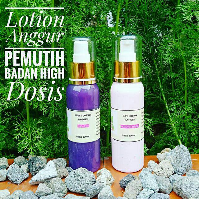 PAKET BODY LOTION PEMUTIH BADAN HIGH DOSIS/LOTION ANGGUR HIGH DOSIS