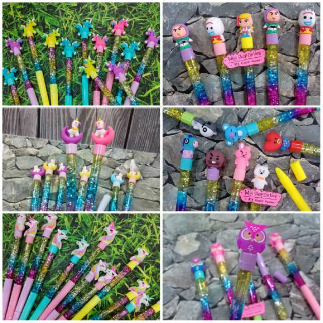 

Pulpen HITS Karakter Glitter Air Lucu