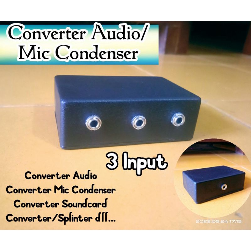 Converter Soundcard, mic condenser, Audio