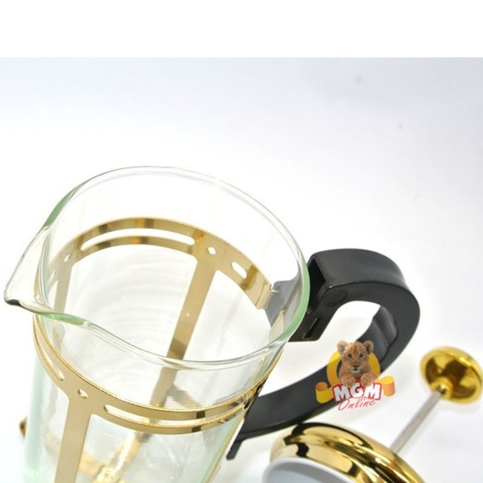 GOLD French Press 600ml Tebal Coffee Plunger Saringan Kopi atau Teh