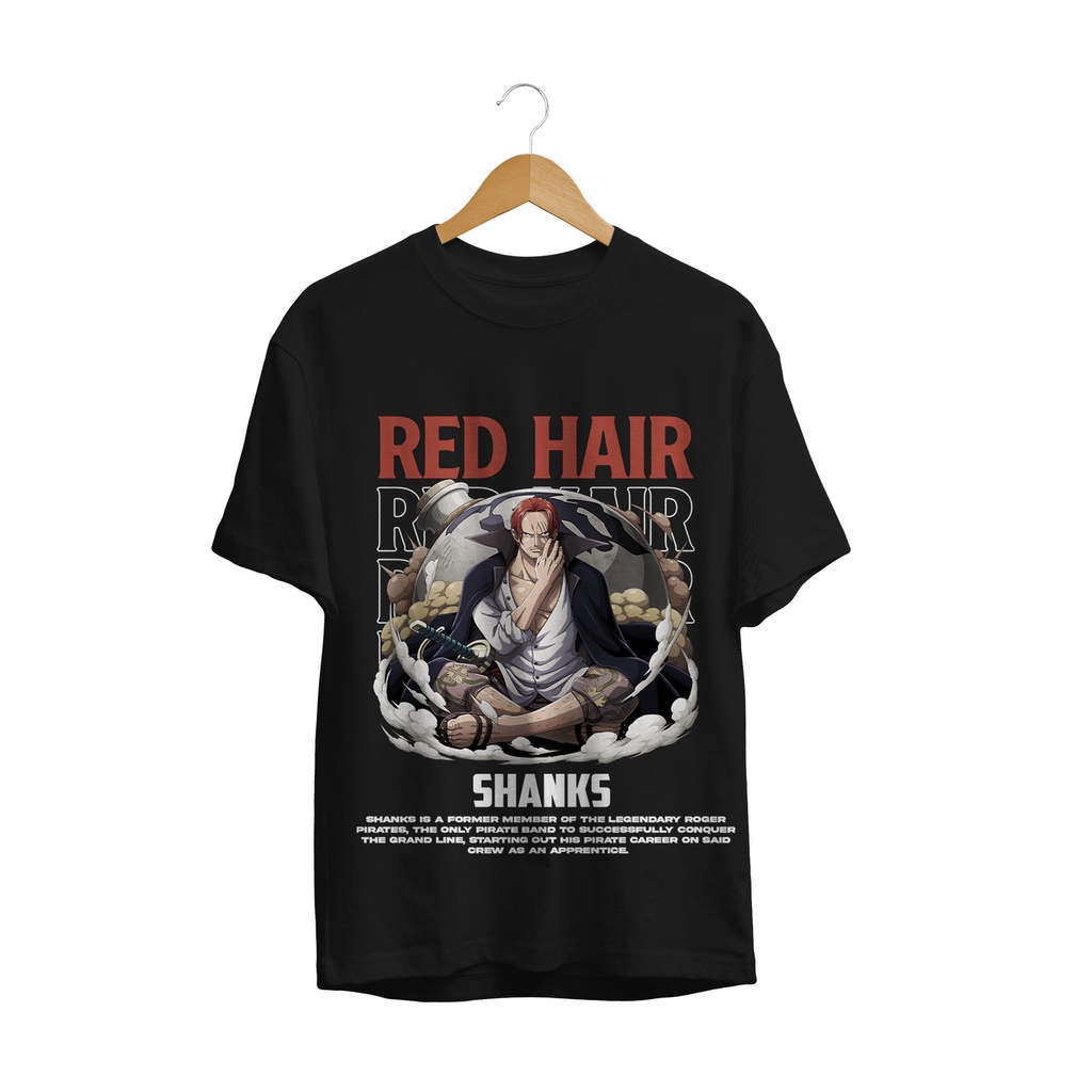 T-SHIRT BAJU KAOS DISTRO RED HAIR ACE SHANKS ONE PIECE