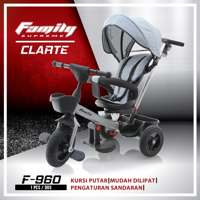 Sepeda Stroller Family Supreme Clarte 960 anak bayi balita