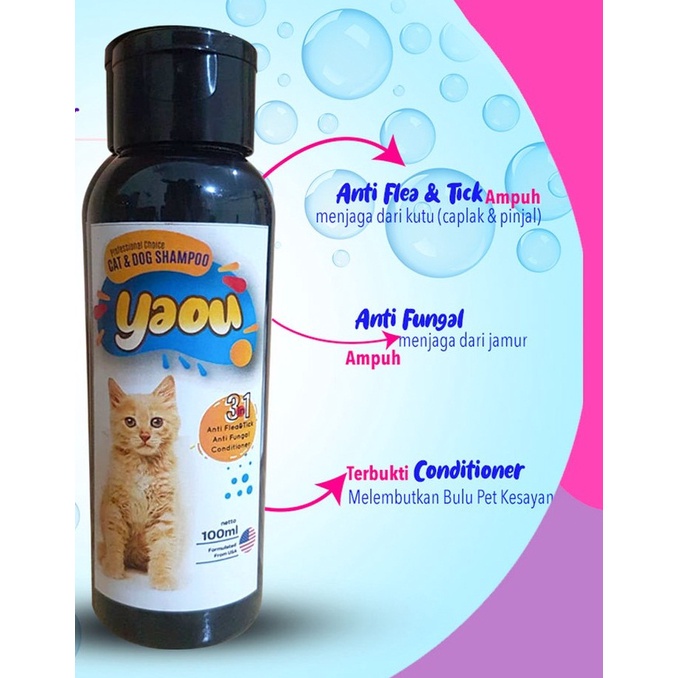 Shampo Conditioner Kucing Anti Kutu Jamur SHAMPO YAOU 100ml