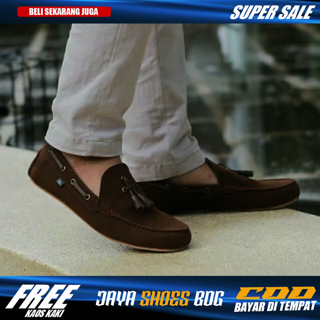 BAYAR DI TEMPAT Sepatu Kasual Slip On Santai Murah Pria Ori Footwear Kerja Kuliah