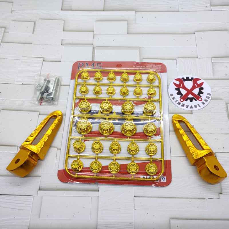 Cover baut probolt flower plus FootStep Honda Scoopy universal motor Honda