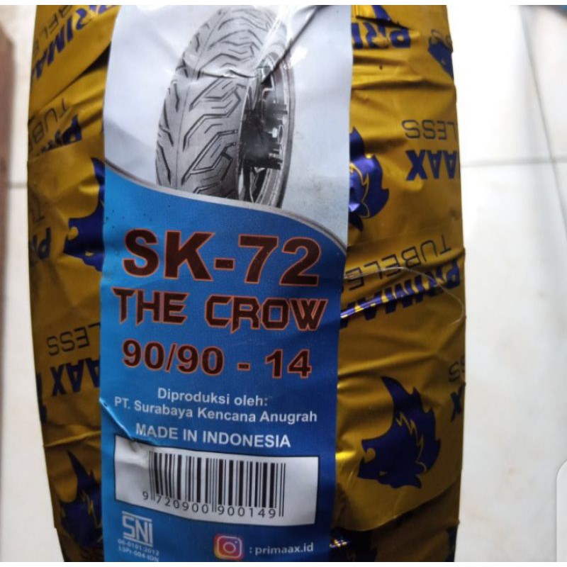 Ban Primaax 90/90-14 SK72 Tubeless Primax 90/90-14 SK 72 tubles