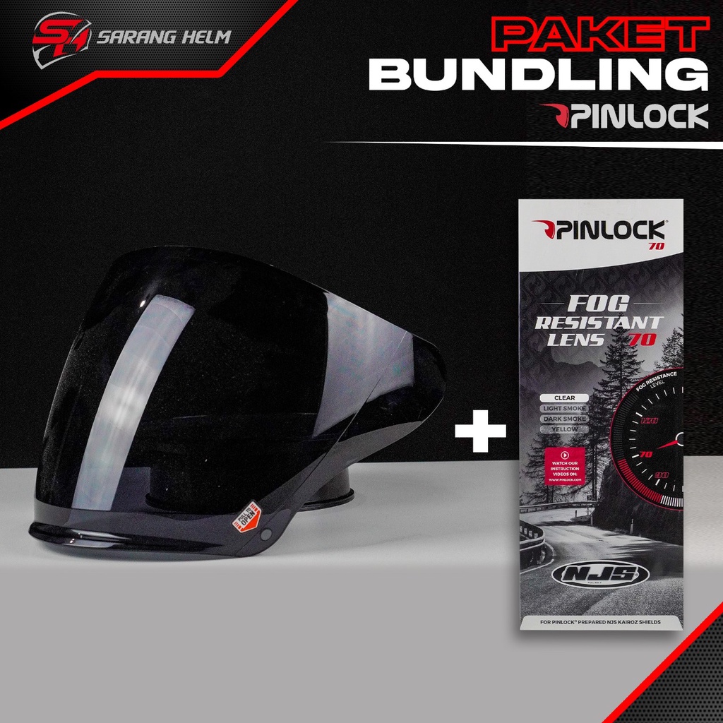 Pinlock 70 Original NJS Kairoz (PNP Untuk Kairoz Dan Kronoz)  - Anti Embun | Aksesoris Helm | Pinlock Kairoz | Pinlock Kronoz | Pinlock 70 | ORI