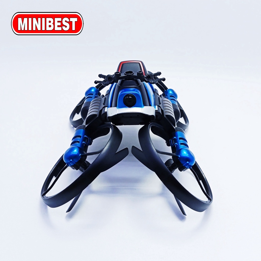 H6 2 In 1 Drone Motorcycle Vehicle Multi-functional Folding Aircraft Quadcopter Toy For K