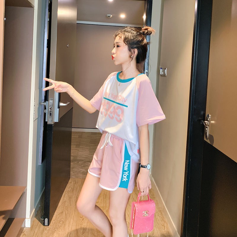 KSE-06 set setelan baju olahraga wanita pendek import korea jepang kpop idol