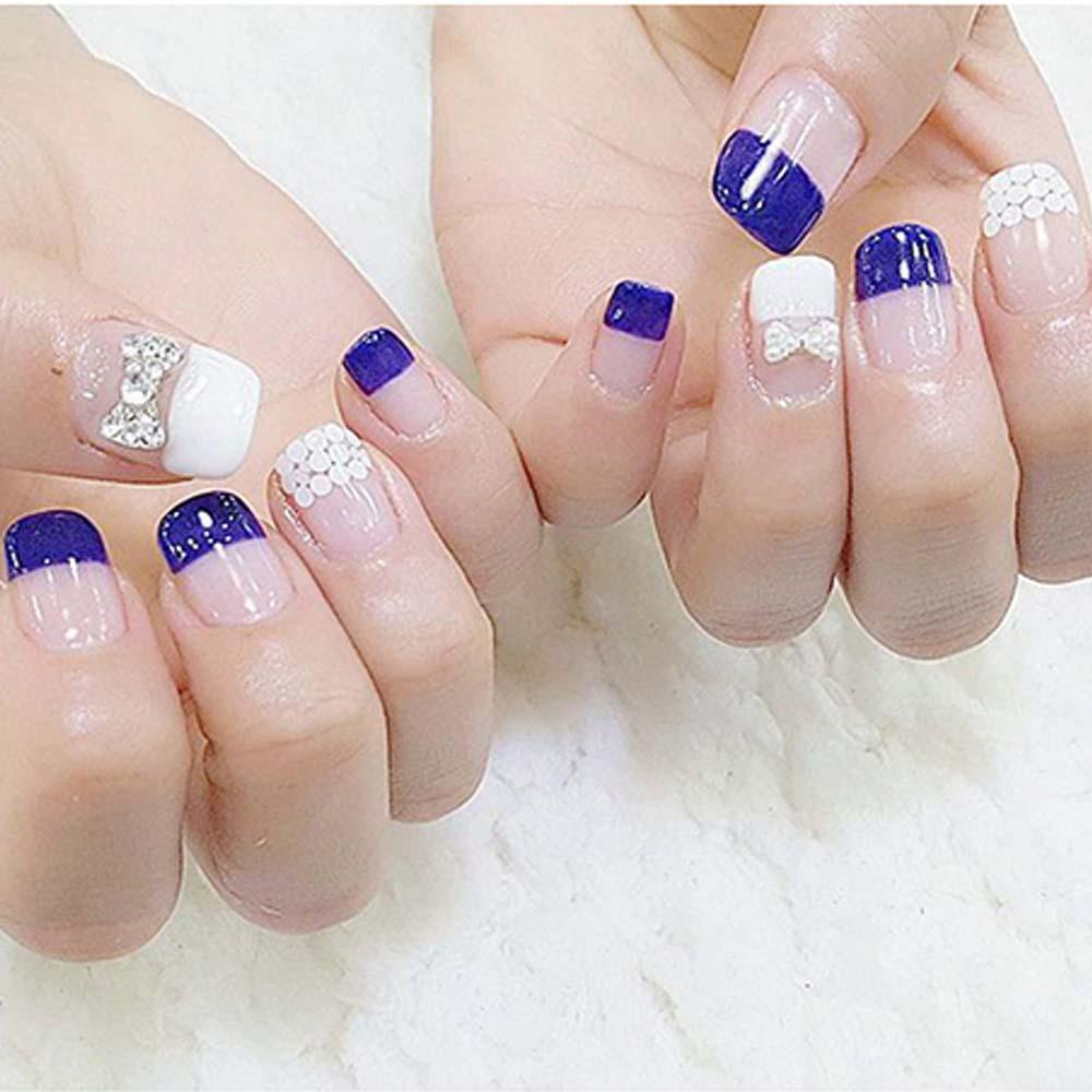 Nickolas1 Bow Nail Rhinestones 3D Shiny Pearl Super Flash Ikatan Simpul Berlian DIY Nail Art Dekorasi