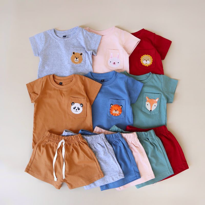 ZOOTOPIA SET BAJU ANAK SETELAN ANAK POCKET BORDIR BAJU ANAK BROTHERS KIDS WEAR BAJU ANAK KEKINIAN