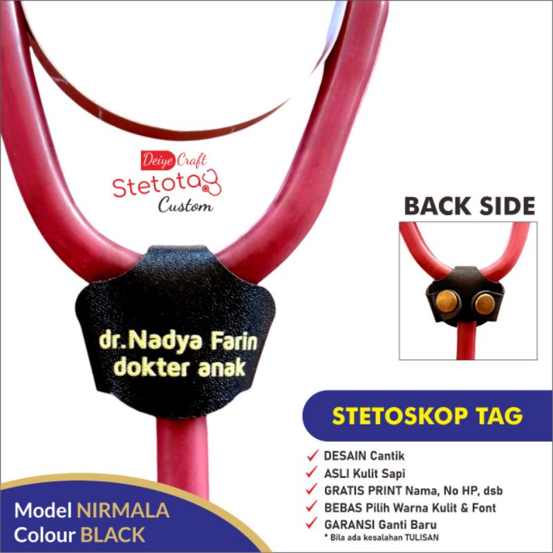 STETOSKOP TAG Custom Name (Stetostag-Tipe Nirmala)