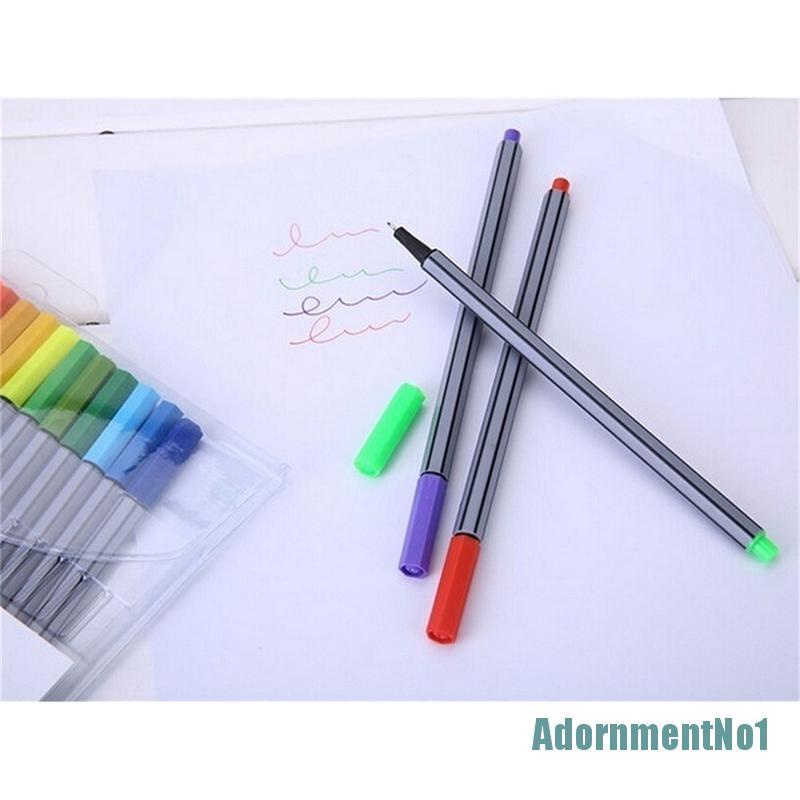 (AdornmentNo1) 24pcs / Set Spidol Fineliner 0.4mm Untuk Menggambar